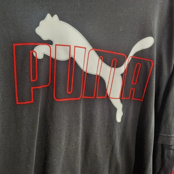 **PUMA Men's Black Graphic Logo T-Shirt** - Picture 3 of 5